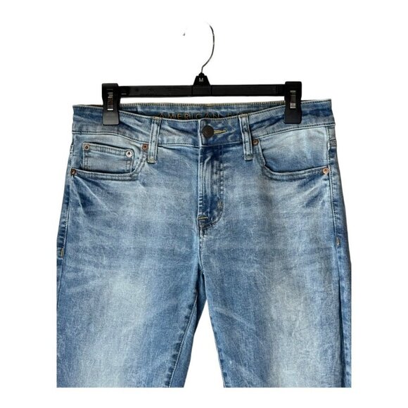 American‎ Eagle Mens Blue Light Wash Next Level Flex 5 Pocket Jeans Size 30 x 34 - Picture 3 of 10